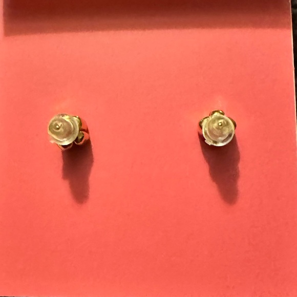 Kate Spade Gold Cherry Earrings with Red and Green Crystals